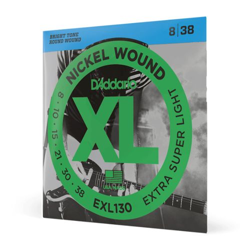 Encordoamento Para Guitarra 08-38 D'Addario XL Nickel EXL130