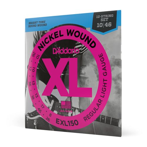 Encordoamento Para Guitarra 12 Cordas 10-46 D'Addario XL Nickel EXL150