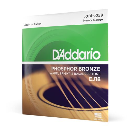 Encordoamento Para Violão Aço 14-59 D'Addario Phosphor Bronze EJ18