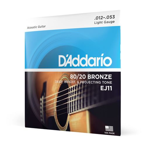 Encordoamento Para Violão Aço 12-53 D'Addario 80/20 Bronze EJ11