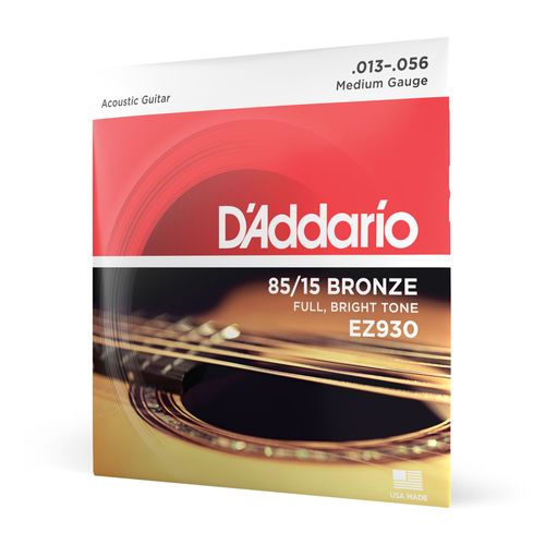 Encordoamento Para Violão Aço 13-56 D'Addario 85/15 Bronze EZ930