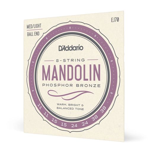 Encordoamento Para Bandolim 11-38 D'Addario Nickel-Plated Steel EJ70