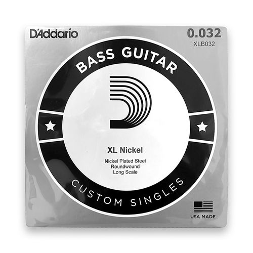 Corda Avulsa Para Baixo Escala Longa .032 D'Addario XL Nickel Electric Bass XLB032