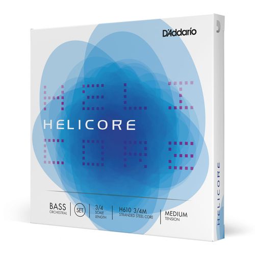 Encordoamento Para Contrabaixo Acústico Tensão Média D'Addario Helicore H610 3/4M