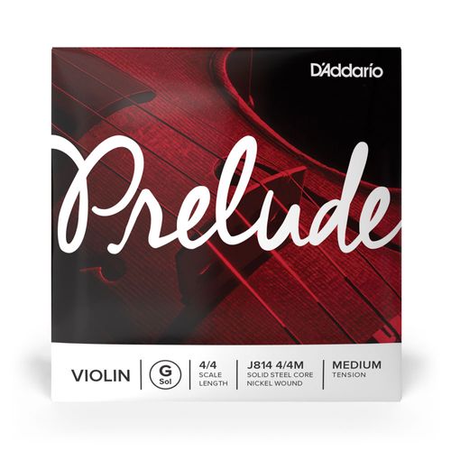 Corda Avulsa Para Violino SOL Tensão Média D'Addario Prelude J814 4/4M