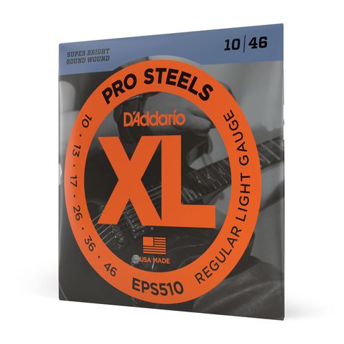 Encordoamento Para Guitarra 10-46 D'Addario XL Pro Steels EPS510