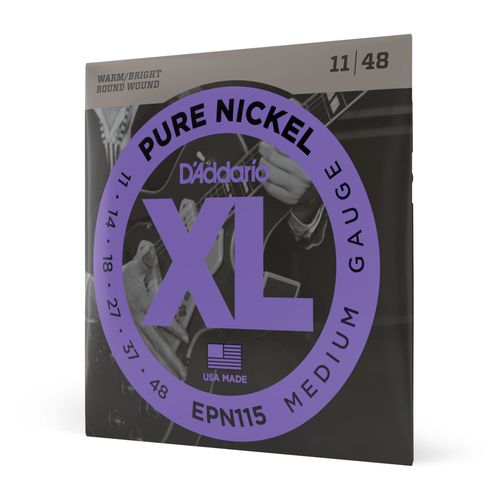 Encordoamento Para Guitarra 11-48 D'Addario XL Pure Nickel EPN115