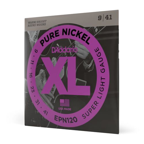 Encordoamento Para Guitarra 09-41 D'Addario XL Pure Nickel EPN120