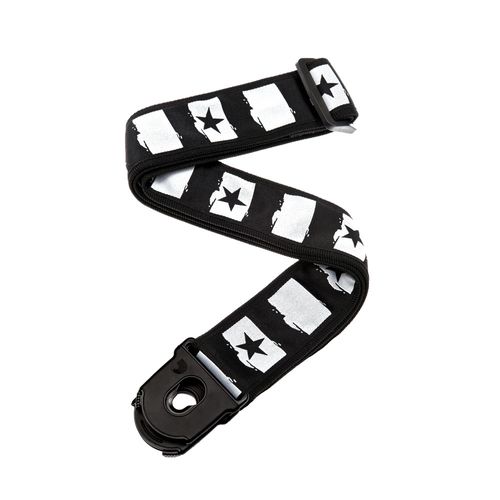 Correia Para Instrumentos Tecido Rock Star Com Trava D'Addario Planet Lock 50PLC01