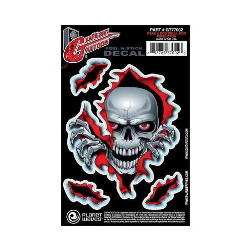 Adesivo Para Guitarra Peek A Boo Skull Tattoo D'Addario GT77002