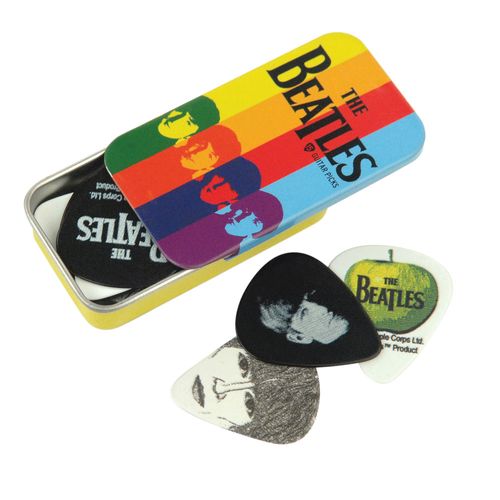 Palheta Para Instrumentos .70mm Com Lata Especial Stripes (15 Unidades) D'Addario The Beatles Collection 1CAB4-15BT2