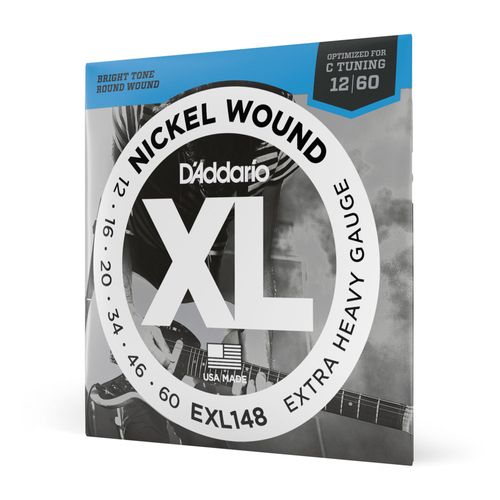 Encordoamento Para Guitarra 12-60 D'Addario XL Nickel EXL148