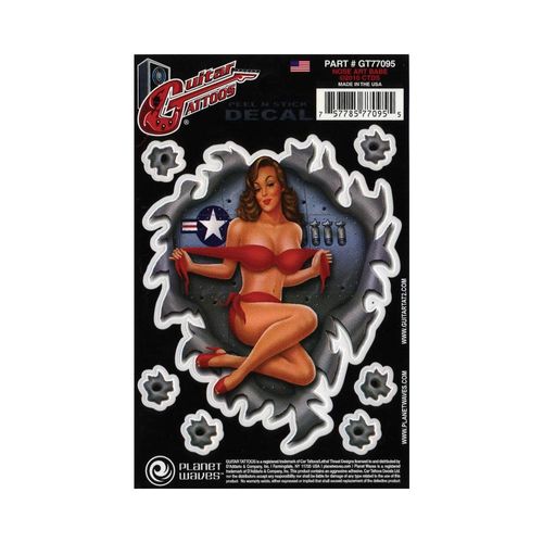 Adesivo Para Guitarra Nose Art Babe Tattoo D'Addario GT77095