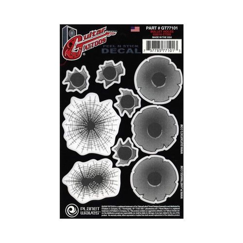 Adesivo Para Guitarra Bullet Holes Tattoo D'Addario GT77101