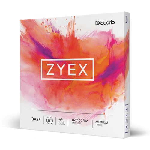 Encordoamento Para Contrabaixo Acústico Tensão Média D'Addario Zyex DZ610 3/4M