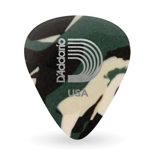 Palheta Para Instrumentos Camuflada D'Addario Celuloide