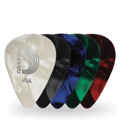 Palheta Para Instrumentos Cores Variadas D'Addario Celuloide