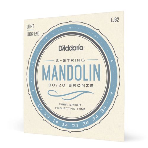 Encordoamento Para Bandolim 10-34 Laço D'Addario Bronze 80/20 EJ62