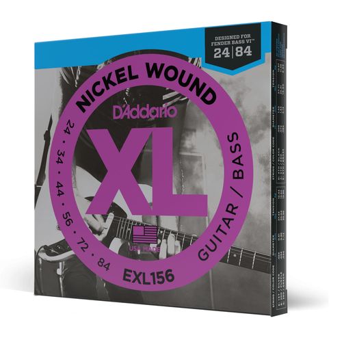 Encordoamento Para Guitarra Baixo Fender VI 24-84 D'Addario XL Nickel EXL156