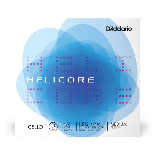Corda Avulsa Para Violoncelo RÉ Tensão Média D'Addario Helicore H512 4/4M