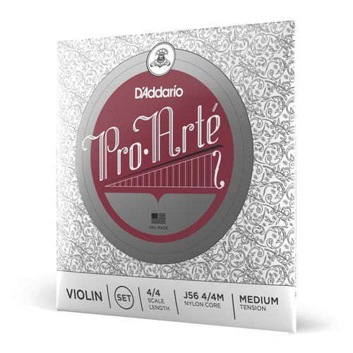 Encordoamento Para Violino Tensão Média D'Addario Pro-Arté J56 4/4M