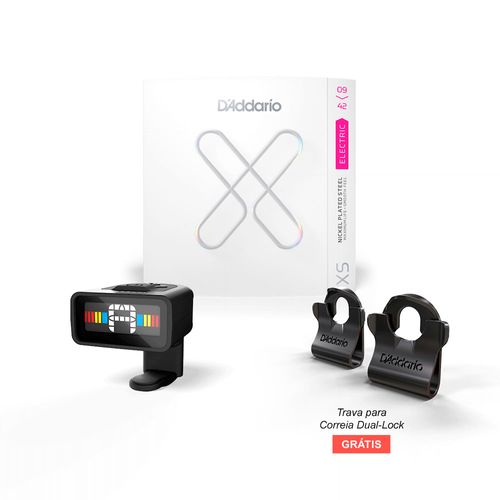 Combo Encordoamento 09-42 D'Addario XS Nickel XSE0942 + Afinador Cromático D'Addario Micro PW-CT-12 & Brinde