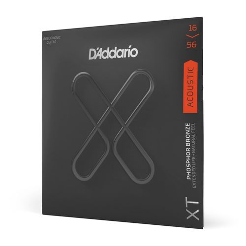 Encordoamento Para Violão Aço Resonator (Dobro) Revestido 16-56 Tensão Média DAddario XT Phosphor Bronze XTAPB1656