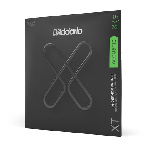 Encordoamento Para Violão Aço Barítono Revestido 16-70 Tensão Média DAddario XT Phosphor Bronze XTAPB1670