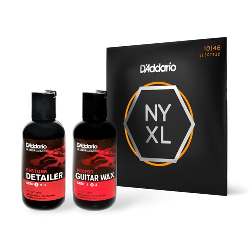 Kit Encordoamento Guitarra NYXL1046 + Polidor Creme PW-PL-01 + Cera Liquida PW-PL-02