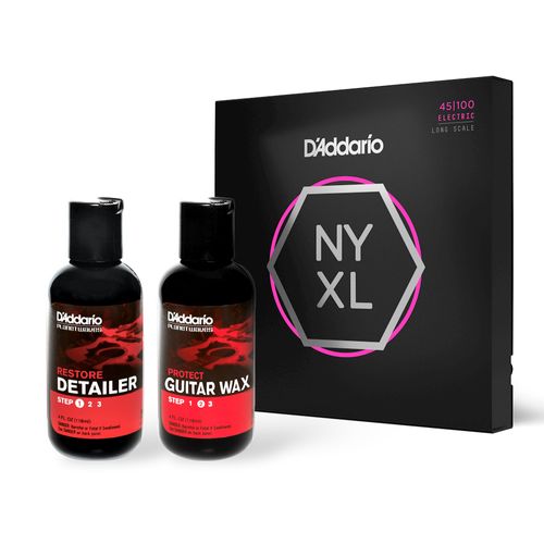 Kit Encordoamento Baixo NYXL45100 + Polidor Creme PW-PL-01 + Cera Liquida PW-PL-02