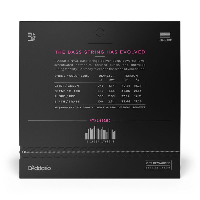 Kit Encordoamento Para Violão Nylon EJ27N-3D + Óleo De Limão PW-LMN + Encordoamento Baixo 4 Cordas .045 D'addario Nyxl45100 -1757342412266