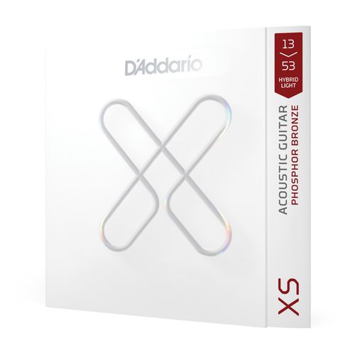 Encordoamento Para Violão Aço Revestido 13-53 Tensão Hibrida Leve-D'Addario XS Phosphor Bronze XSAPB1353